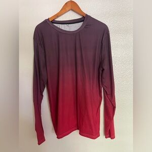 Gradient Red Long Sleeve Shirt